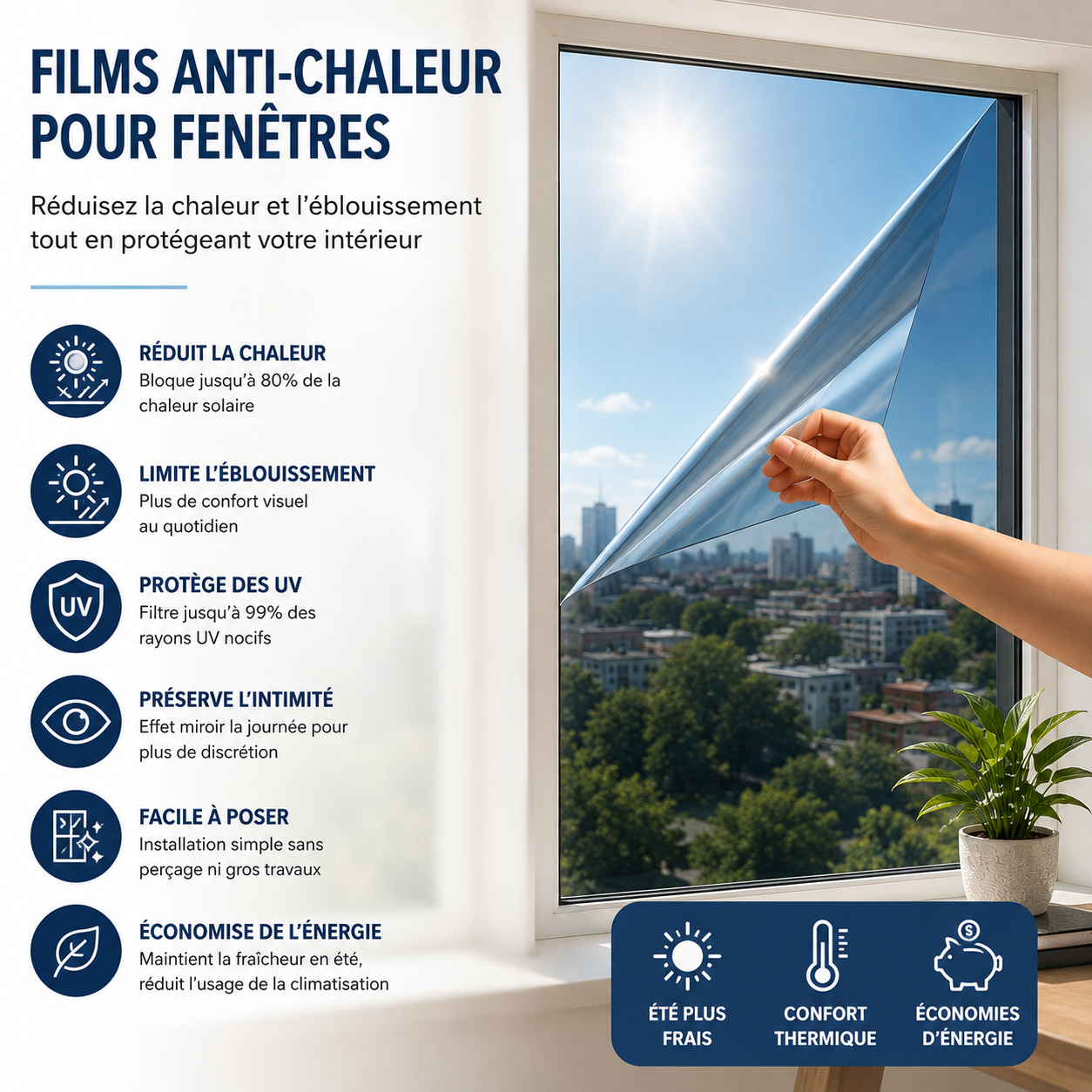Films anti-chaleur pour fenêtres