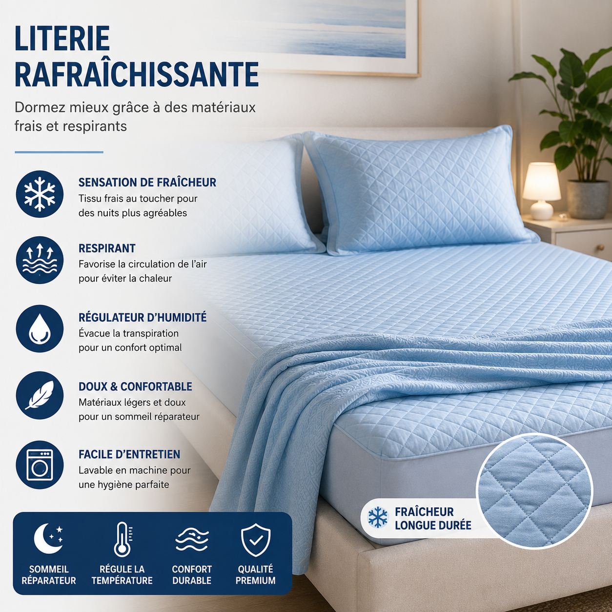 Literie rafraîchissante